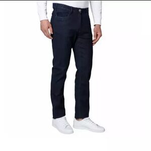 100)Jachs New York Comfort Stretch Denim Jeans, Dark  Blue, Size 34x29